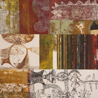 Monotipo sobre madera, 100 x 200 cm. Federico Bencini. 2010